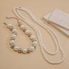 Vintage Imitation Pearl Beaded Multi-Layer Necklace Choker Exaggerated Ccb Big Bead Long Necklace Women