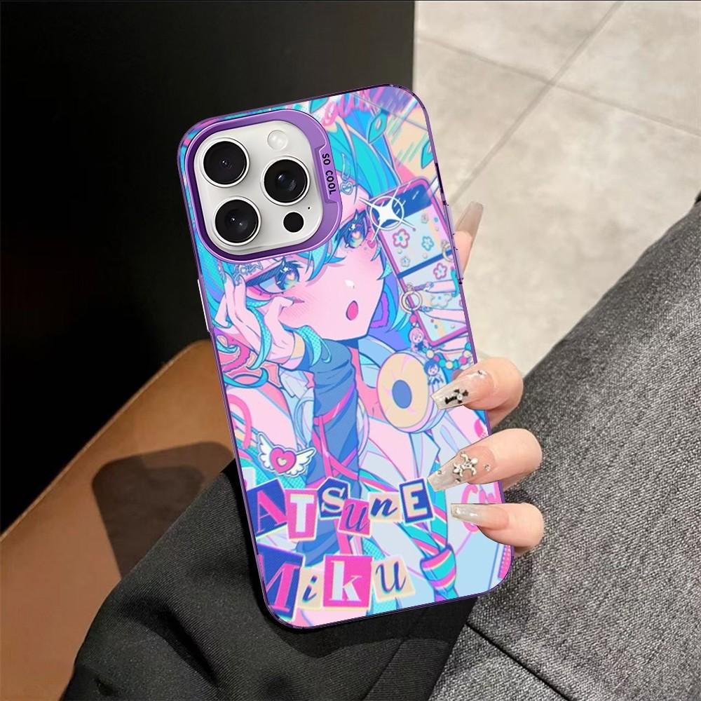 Cartoon Kawaii H-Hatsune Cute M-Miku Phone Case For IPhone 16 15 14 13 12 11 Pro Max X XR XSMAX 8 7 Matte Shockproof Back Cover