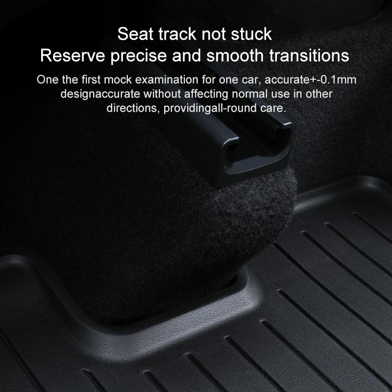 Tapis de sol 6 places pour Tesla Model Y L 2026+, tapis de coffre TPE 3 rangées, housse de siège arrière, doublure de coffre avant, plateau de
