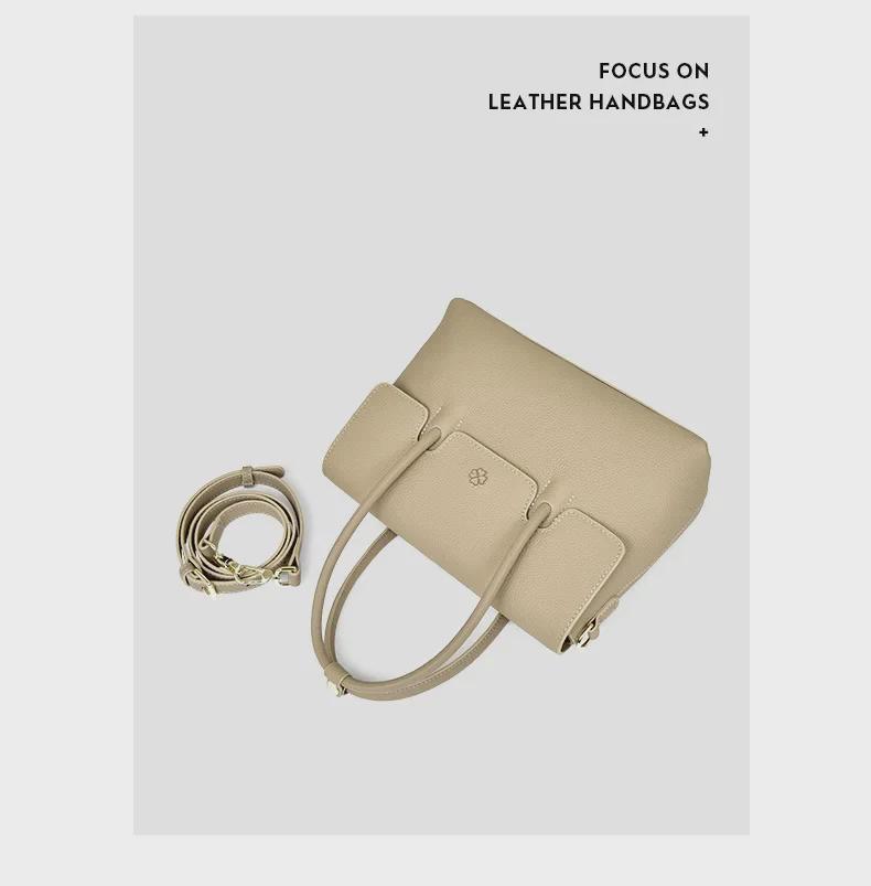 Dámská módní messenger taška 2025 z pravé hovězí kůže pro dojíždění