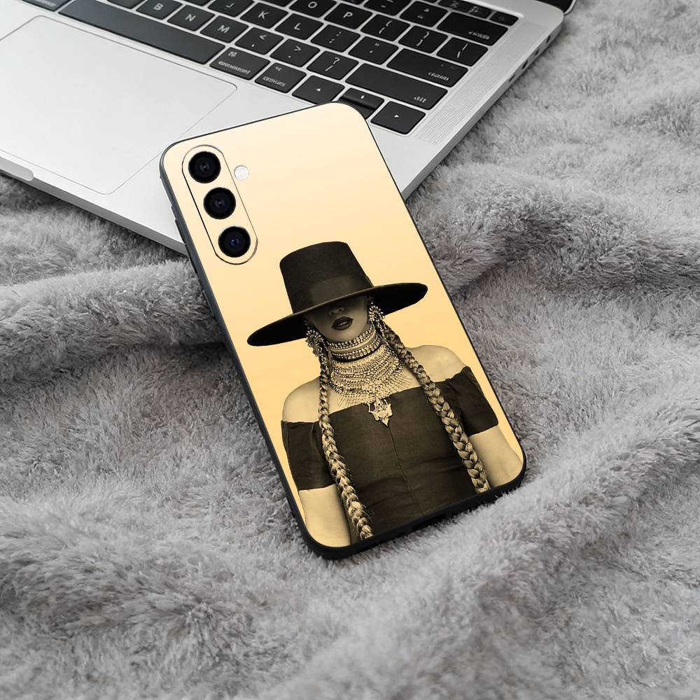 Music legend-B-Beyoncé Phone Case For Samsung Galaxy A73,A71 A72,A70,A53,A52,A51,Soft Silicone Black Cover