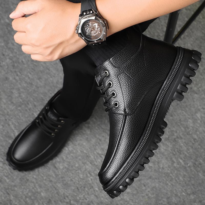 Hohe Qualität Herren Vier Jahreszeiten Outdoor Arbeitskleidung Stiefel Mode Lässig Leder Flach Designer Weiche Sohle Bequem Chelsea Runde Zehenpartie Stiefel