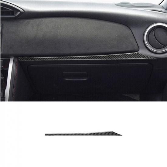Soft Carbon Fiber Car Front Copilot Dashboard Cover Strip For Toyota 86 2017-20