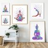 Meditasjon Lerret Maleri Abstrakt Buddha Yoga Kunst Motiverende sitat Plakat Buddhisme Print Plakat For Stue Hjem Innredning