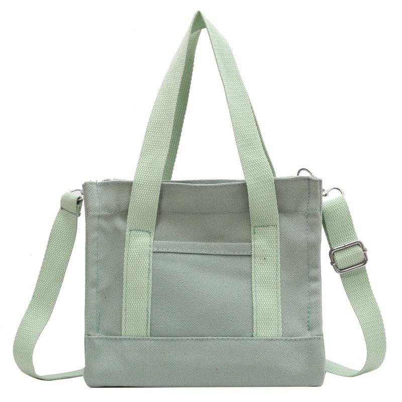 Popular New Canvas Bag Casual Simple Portable Messenger Bag Women's Shopping Shoulder Bag