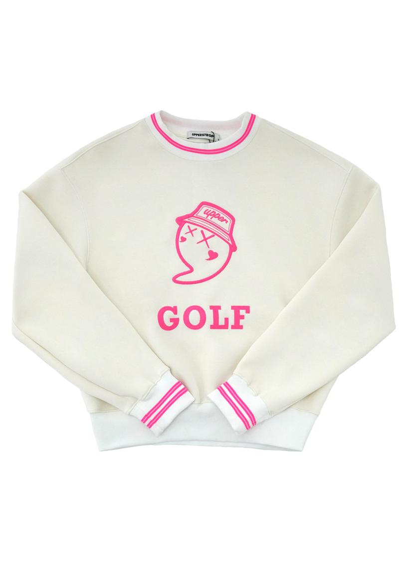 Upper Strop [Upw4023] Upst Golf Women S Comma Basic Sweatshirt Pink Xl