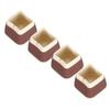 4Pcs Silicone Furniture Protectors 3.3x3.9x3.9cm NonSlip Chair Table Foot Covers Caps(Coffee )
