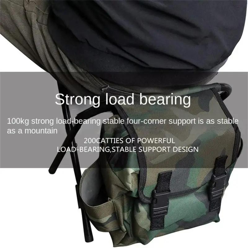 Chaise Pliante de Camping Fraîche Extérieure Légère Confortable Petite Tabouret de Pêche Portable Siège Sac à Dos Touriste Randonnée Nature Chaises