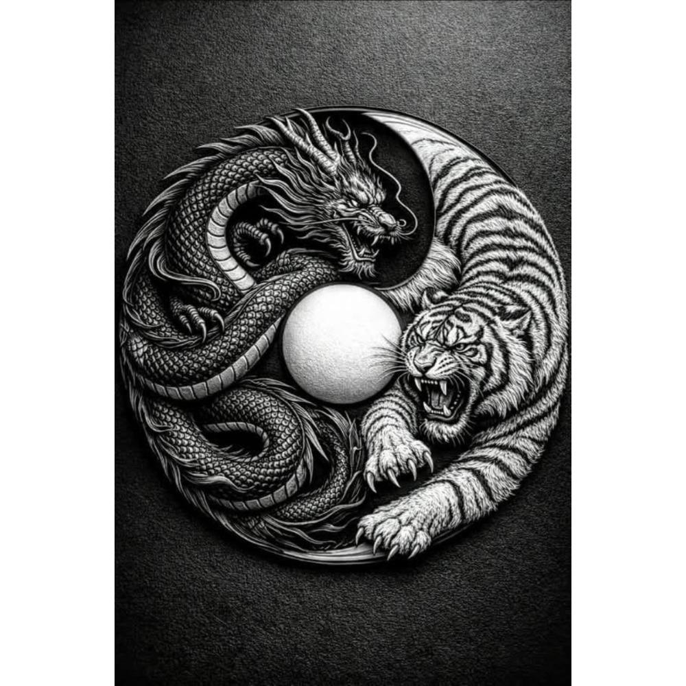 Yin Yang Taiji Metal Wall Art Decorative Sign