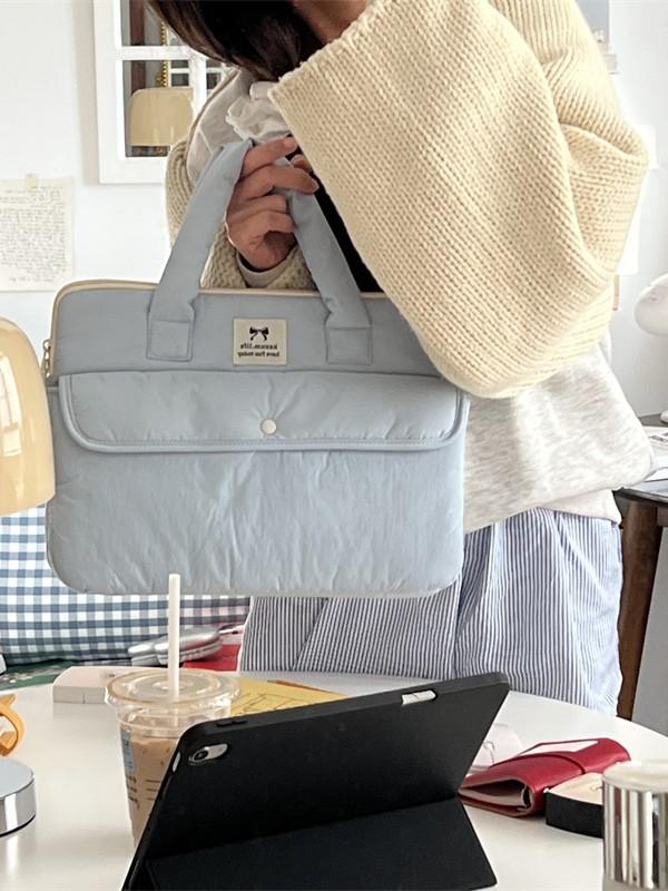Korean Style Tablet Sleeve: Fits 11-12.9" iPad Pro & 14" Laptop, Single Shoulder & Handheld
