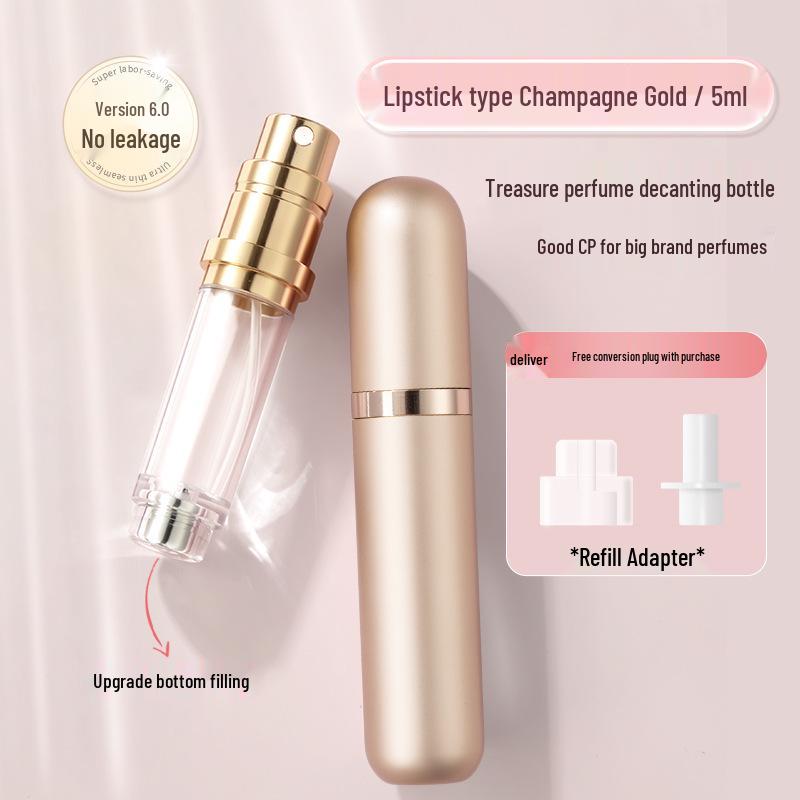 High-End 5ml Travel Perfume Decanter Bottle - Press-Type, Easy Fill, Mini, Convenient