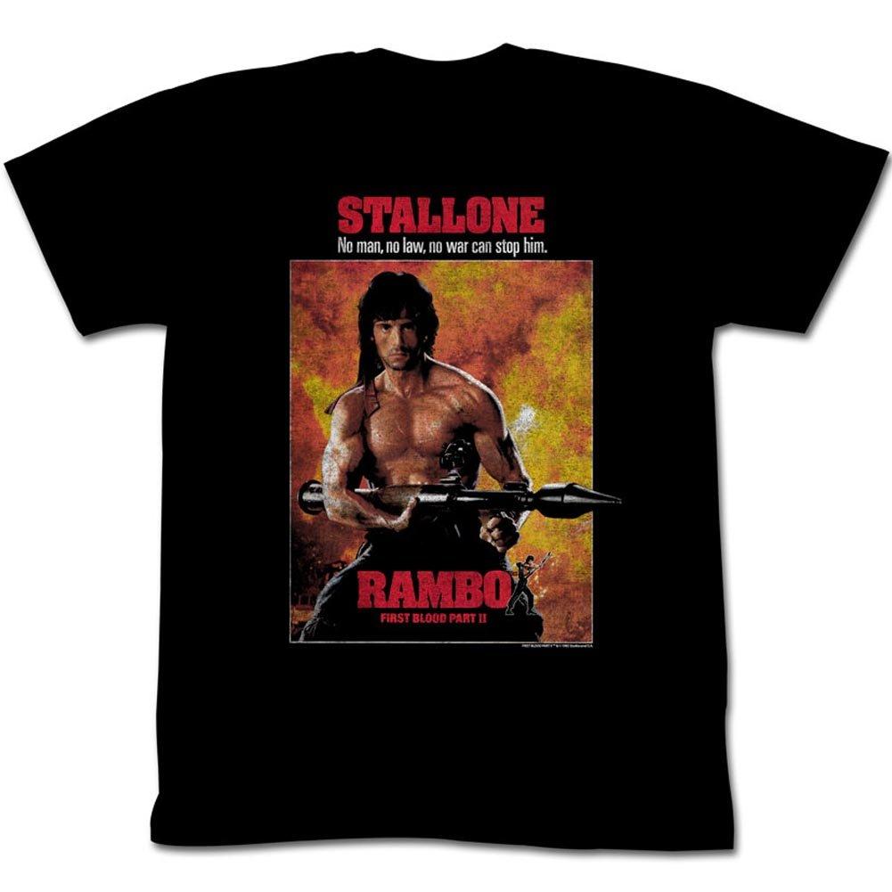 Rambo Printed Tshirt Unisexs Summer Classic Action Movie Pattern Short Sleeved Casual Street Wear Loose Fit Movie Fan Tshirt