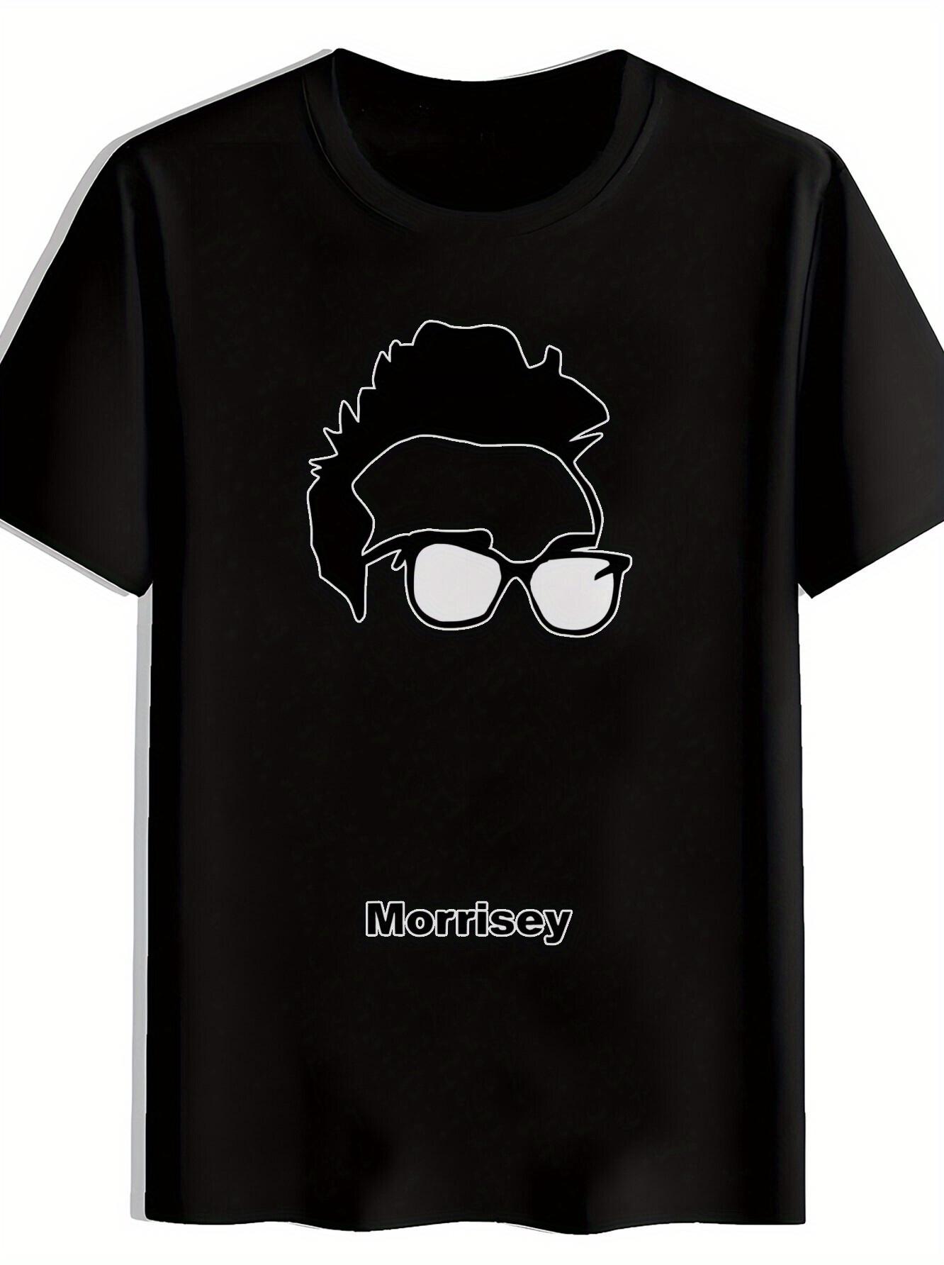 Black T-shirt with Retro Rock Band Graphic -  Morrissey  Print XL
