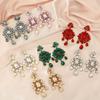 Fashion Lady Geometric Crystal Earrings With Irregular Design For Elegant Occasions