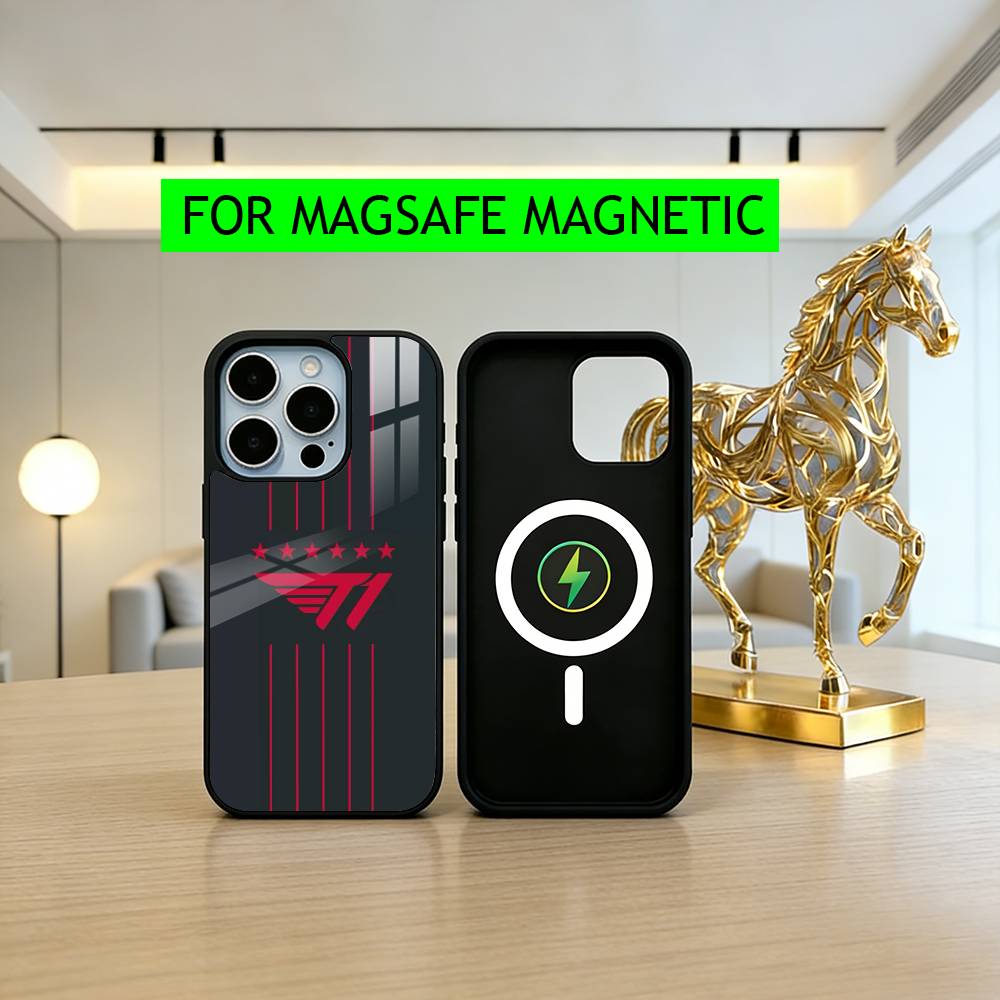 Cool T1 Korean eSports design Phone Case For iPhone17,16,15,14,13,12,11 Plus,Pro Magnetic For Magsafe Wireless Charging