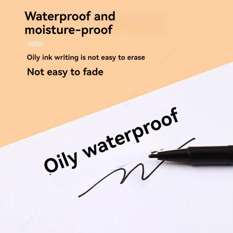 10 PCS Permanent Markers Pens Manga Water Repellent Double Sided Colored Oily Ink Sketch Painting Art School Supplies Stationery