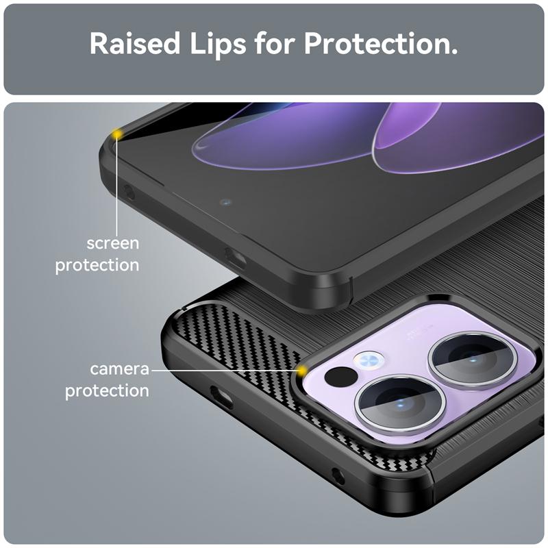 For Reno 13F Case Cover Reno 13F Reno13F Capas New Phone Bumper Back Shockproof Coque Carbon Fiber Soft TPU Fundas OPPO Reno 13F