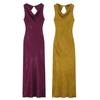 Women's Autumn Silk Satin Backless Dress: New Fashion, Sexy Texture (1165180)