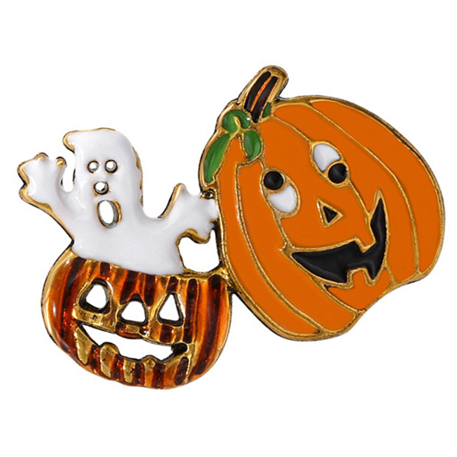 

Playful Halloween Party Accessory Novelty Ghost Pumpkin Brooch Pin For Jackets Sweaters Dresses And Gift Giving