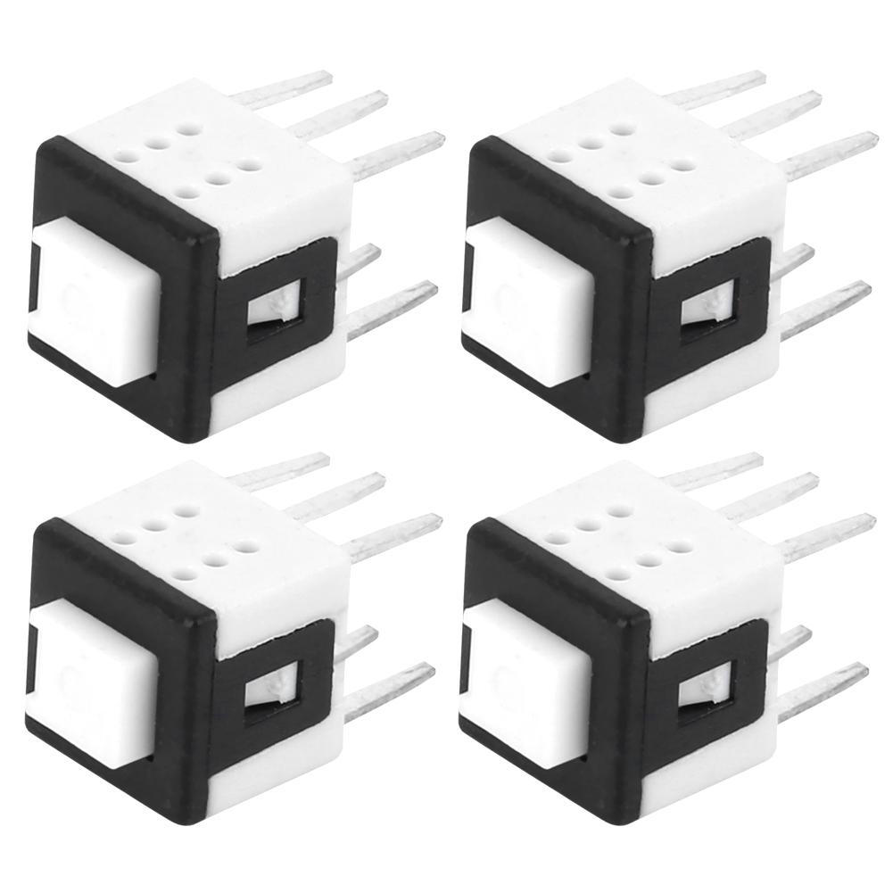 100Pcs Latching Switch Self Locking 6 Pin Flat  Plastic Control Equipment 5.8x5.8mm
