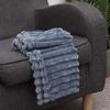 New Double Sided Warm Blanket Skin-Friendly Warm Conditioning Quilt Breathable Solid Color Striped Blankets