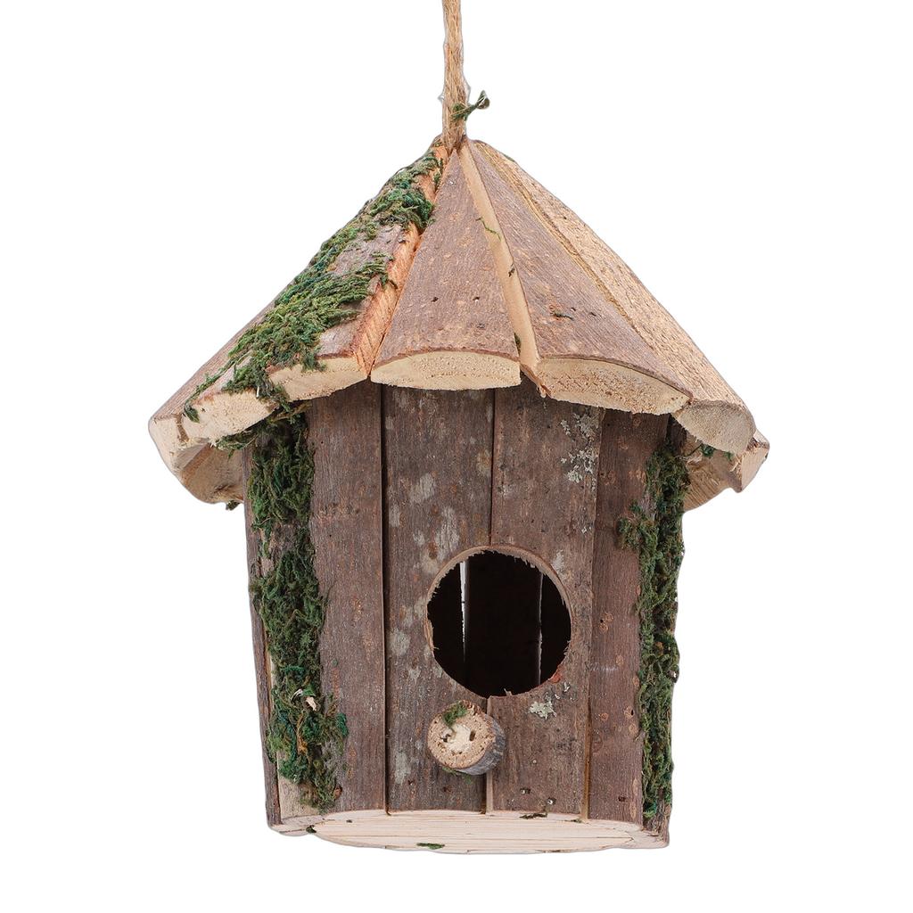 Wooden Bird House Decorative   Birdhouse with   Guard for Outdoor Courtyard Backyard