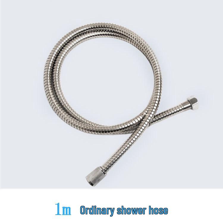 Explosionsgeschützter Duschschlauch und Duschkopf aus Edelstahl - Galvanisch beschichtet, Verdickt & Verschlüsselt, Erhältlich in Längen von 1,5 m, 2 m und 3 m