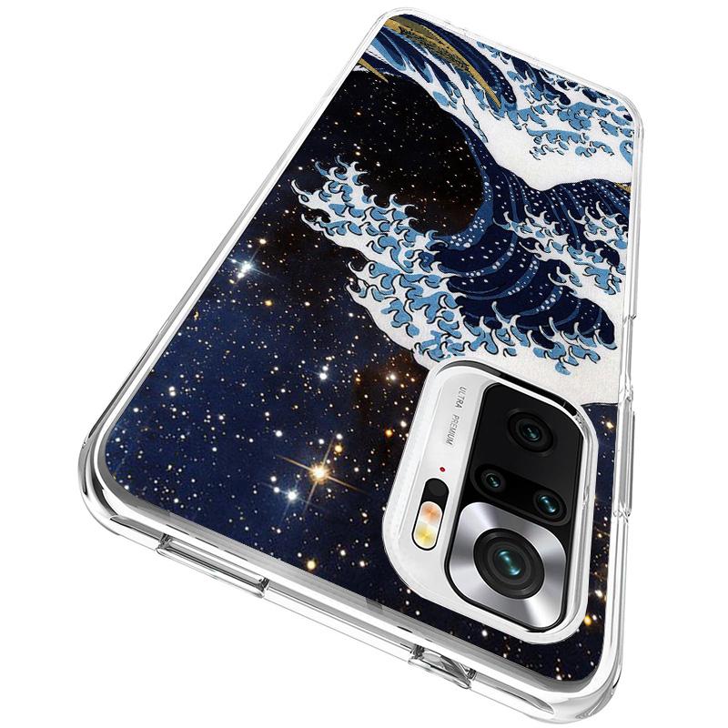 Japanese Style Wave Art Cover Phone Case For Xiaomi Poco F7 Ultra X7 X6 X5 Pro M7 Redmi 15C 15 13C 13 12C 12 10C 10 9A 9C 9T 9 S