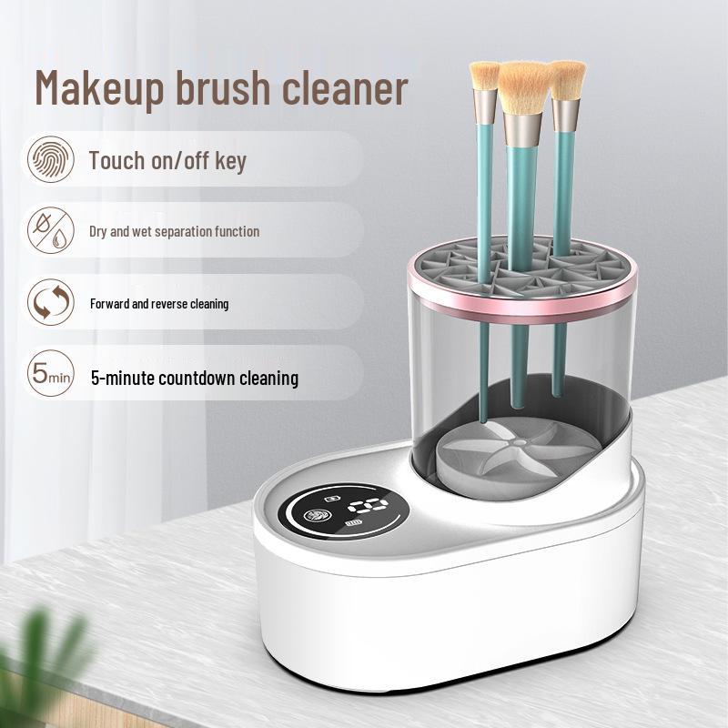 Electric Makeup Brush Cleaner & Dryer: All-in-One Tool for Safe, Automatic Cleansing Without Bristle Damage