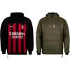 Puma AC Mailand Locker Wendbar Buchstaben Logo Bedruckte Kapuzenjacke Langarm Herrenjacken Schwarz 771331-01