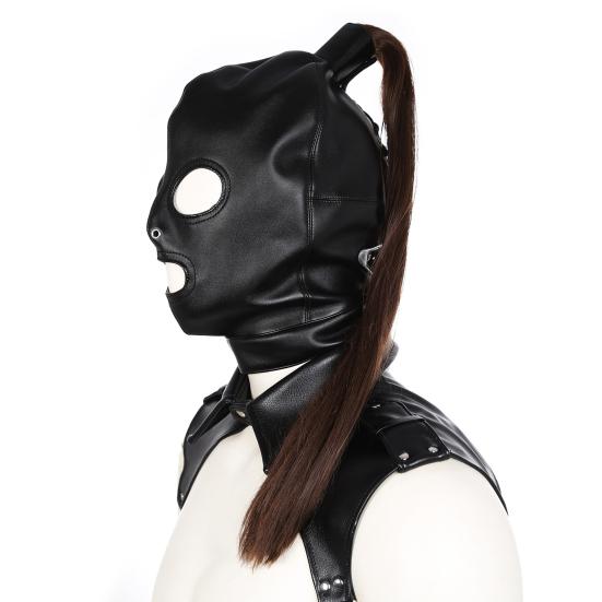 Hodestøtter Ansiktsdeksel med parykk Voksen Sexleketøy Cosplay-kostyme