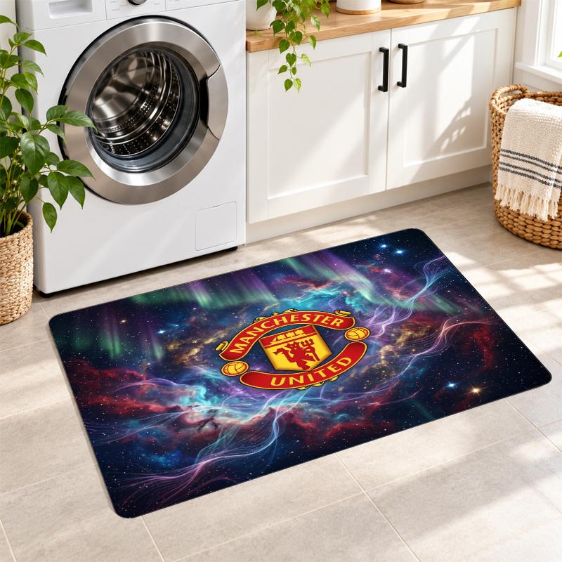 Flannel Kitchen Mat Manchester United Soft Area Rug Non Slip Floor Carpet Home Decoration