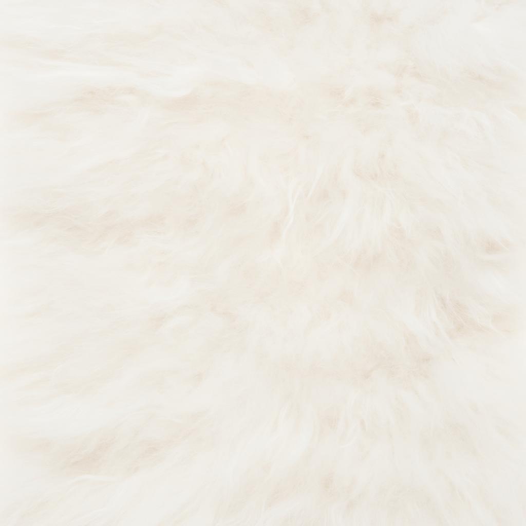 Tkany dywan z owczej skóry Premium Biały długi włos r. 60x100