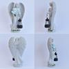 JYL TS/035,Resin Angel Carrying Blue Flower Lantern Solar Outdoor Light for Garden Figure Statue Decor