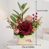 Artificial Flowers Faux Flowers In Vase for Home Decor Fake Flowers Arrangement with Vase for Coffee Table Kitchen Dining Table Centerpiece Decoration