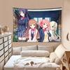 Kawaii Style Girl Hanging Cloth Cartoon Dormitory Bedroom Bedside Tapestry Wall Background Cloth Rental House Decorative Cloth