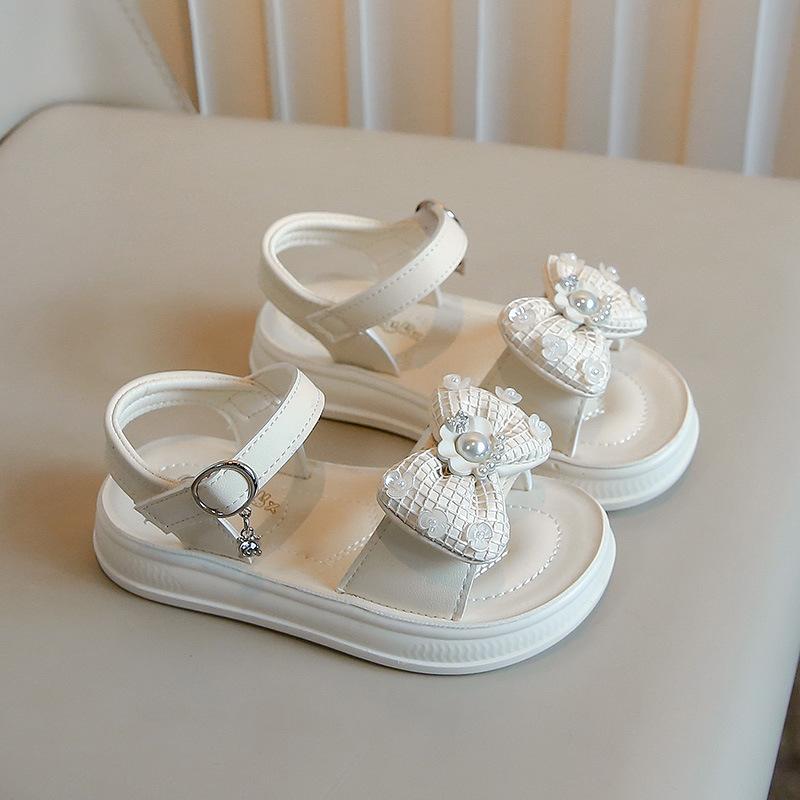 Girls Sandals Princess Shoes Fashion Schoolgirl Sandals Cartoon Cute Performance Shoes One-word Sandals 2025 Summer
