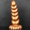 Soft Silicone Gold Manual Backyard Pull Bead Large Suction Cup Multi Size Adult Toy Shaped Penis