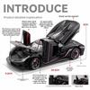 1/24 Koenigsegg Jesko Super Sports Car Alloy Car Model Ornaments for Children Boys Toys Pullback Light Simulation Model Diecast Toy Vehicle