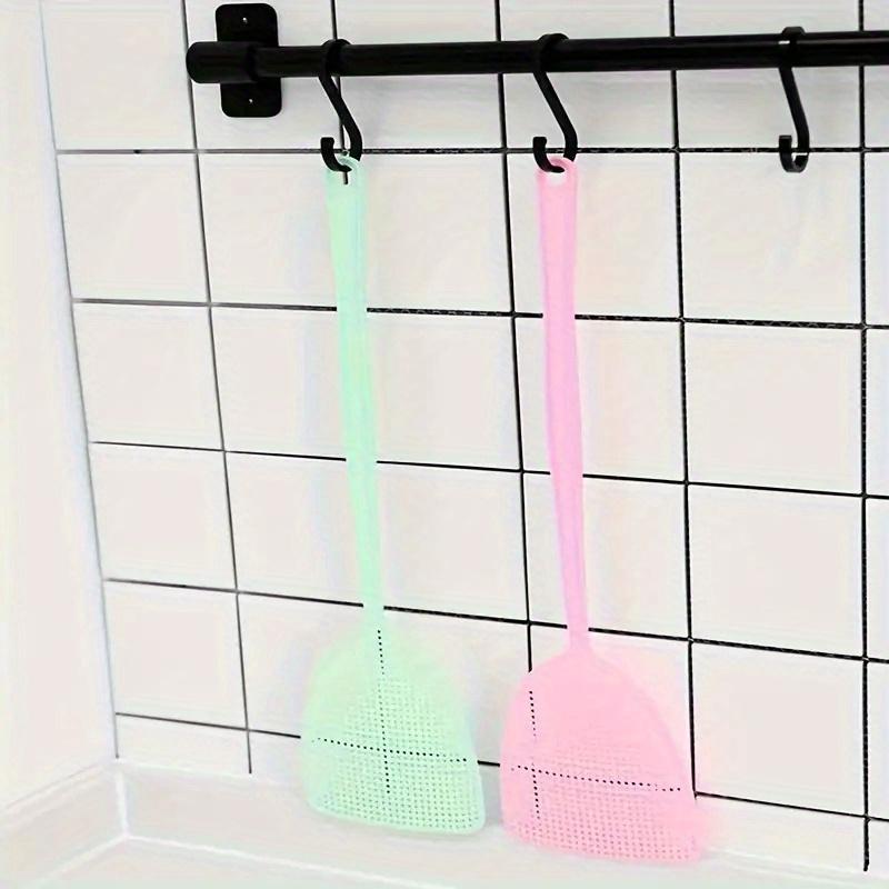 Heavy-Duty Plastic Fly Swatter with Long Handle - Durable Manual Insect Killer, Lightweight & Practical for Home, Apartment, Dorm