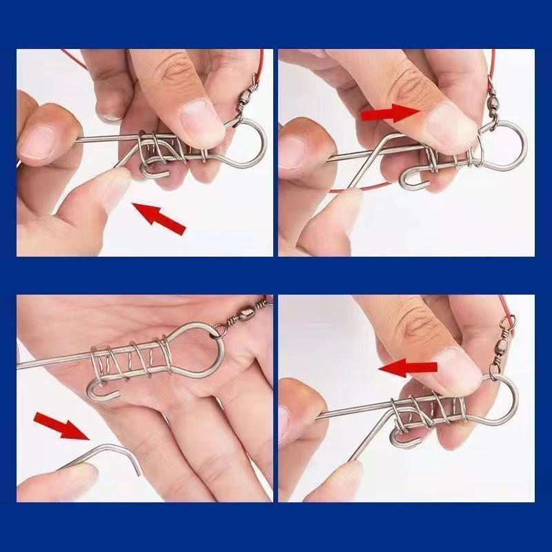 3.5 Meters Fishing Rope Stainless Steel River Fish Lock Buckle Outdoor Sport Fishing Tackle Lanyard Carp Fishing Accessories