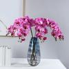 9 Heads Fake Phalaenopsis Multi-fork Handcraft Artificial Butterfly Orchid for Home
