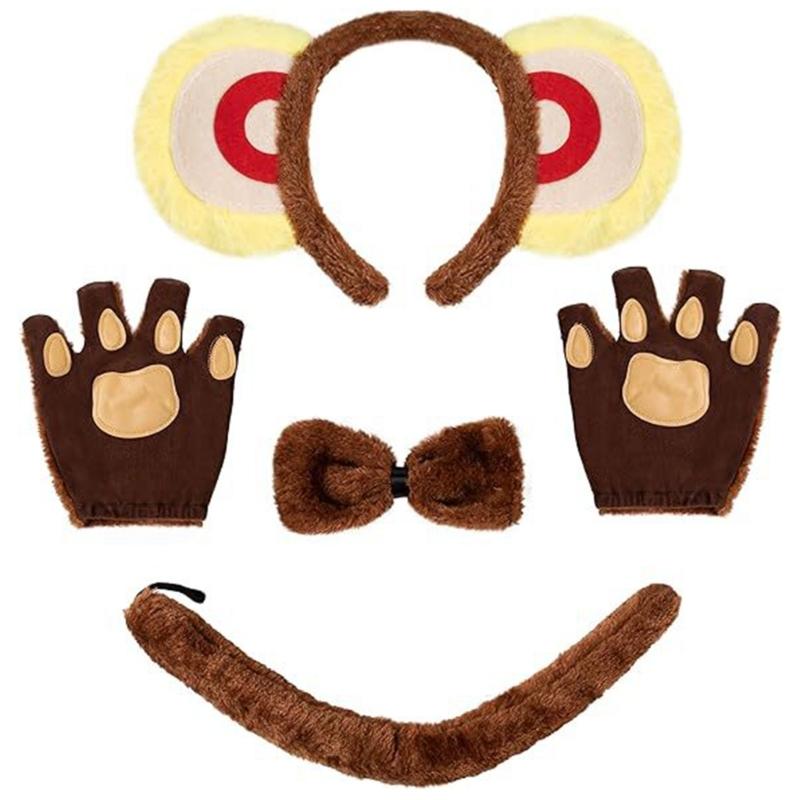 

Тварина Костюм Хелловін Аксесуари до Костюма Обруч з Вухами Тварини, Метелик, Рукавичка, Плюшевий Хвіст для Дитини Хлопчика Дівчинки Косплей