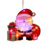 Luminous Door Hanging Decorations Christmas Home Diy Colorful Lights Snowman Scene Arrangement Hanging Decorations