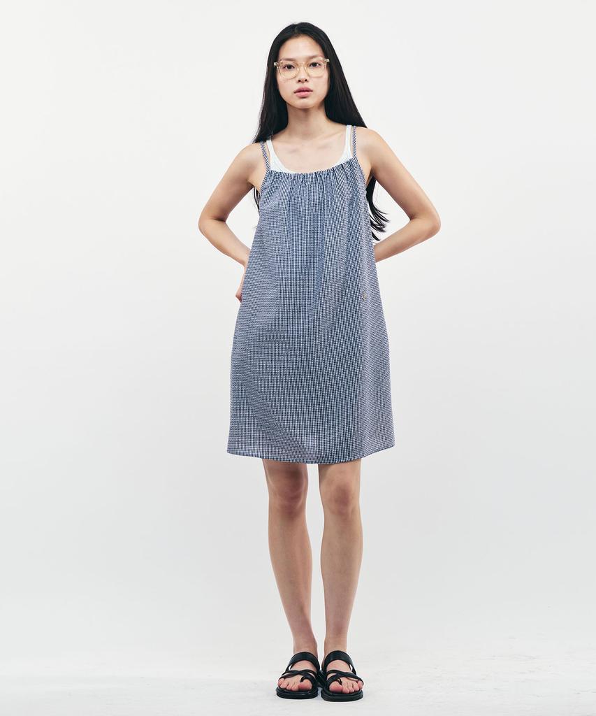 City Breeze Tie-Back Layered Mini Dress_Black
