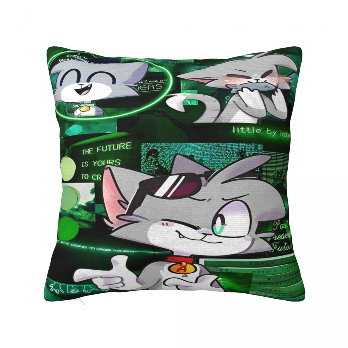 

Acenix Cute Cats Printing Pillowcase Cushion Cover Throw Pillow Cover Warm Home Decorations Zipper Multi-Size 12x12Inch