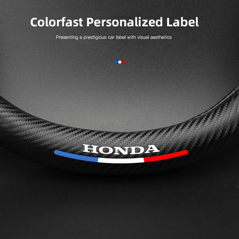 Carbon Fiber Leather Car Steering Wheel Cover Protective Shell For Honda Civic Accord Crosstour Spirior Odyssey Avancier UR-V CB0
