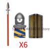 Medieval Castle Soldier Action Figures Building Block Empire Templars Lancer Warrior Militia Helmet Shield Sword Bow Toy Gifts