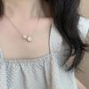 Retro Irregular Bow & Heart Tassel Necklace - Cool Versatile Clavicle Chain for Autumn & Winter