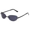 Fashion Vintage Luxury  Designer Rimless Oval Sunglasses Women For Men Sun Glasses Punk Popular UV400 Small Shades